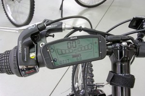 The Bionx cockpit controller allowing you to input your level of assist and regeneration to the battery.