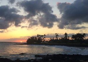 Kauai Hawaiian sun set
