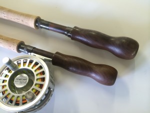Bamboo Spey Rod elegant german nickel silver up locking or down locking hardware with the new walnut rear handle